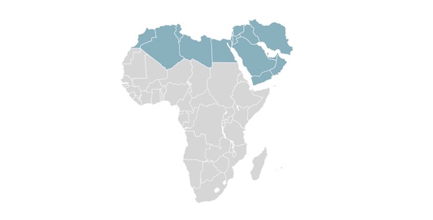 North Africa & the Middle East region map